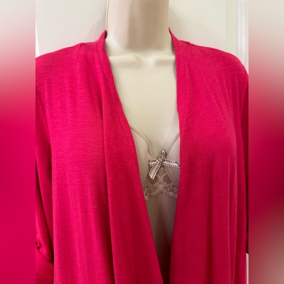 Talbots Cuffed Sleeve Open Front Cardigan Size P Pockets - Picture 3 of 9